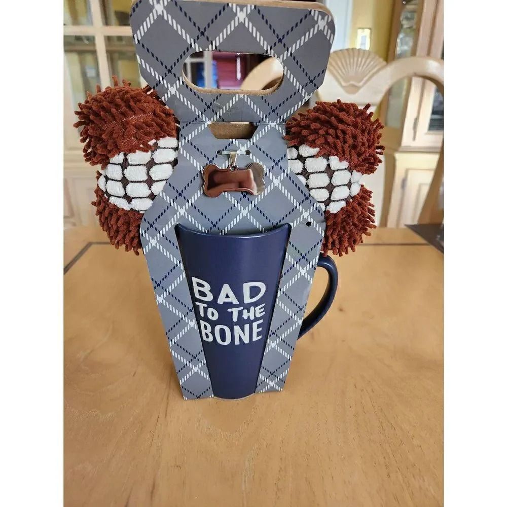 Mug & dog toy set BAD TO THE BONE